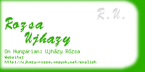 rozsa ujhazy business card