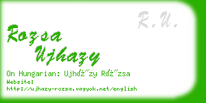 rozsa ujhazy business card